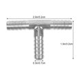 thumbnail image 2 of 1 Pce Raccord de Barbelé en Acier Inoxydable 3 Voies en Forme de T (Argent), 2 of 9