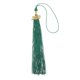 thumbnail image 1 of Cordón de borlas de graduación escolar de 40 cm para ropa académica. Verde, 1 of 8