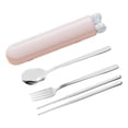 thumbnail image 1 of Siruishop Spoon Chopsticks Set Flatware with Case ,Gadgets, Travel Utensils ,Portable Cutlery Set for Daily Use Kitchen Camping Student Pink 4 Pieces, 1 of 8