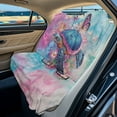 thumbnail image 2 of Xoenoiee Turtle Butterfly Flower Marble Print Back Seat Cover for Car Trucks Van SUV, Waterproof Rear Bench Towel Seat Covers for Dogs and Kids, Sweat-Absorbent Automotive Backseat Protector, 2 of 7