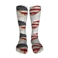 thumbnail image 5 of KLL American Flag Butterfly Wall Print Cool Socks Men's Women's Crew Socks Funny Crazy Novelty Stockings, 5 of 8
