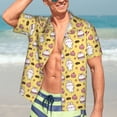 thumbnail image 5 of Lsque Rabbit Hunger pattern Hawaiian Shirt for Men, Unisex Summer Beach Casual Short Sleeve Button Down Shirts-Large, 5 of 9