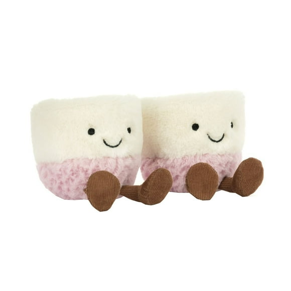 Jey-Chat Amuseables Guimauves Roses et Blanches Peluches Douces, Ultra Amuseables Guimauves Roses et Blanches Jouets en Peluche, Animaux en Peluche Doux et Confortables Poupée, Cadeau Idéal pour la Journée de Pâques