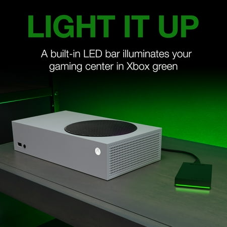 Seagate - Game Drive for Xbox 1TB External USB 3.2 Gen 1 Portable SSD with Green LED Bar