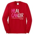 thumbnail image 2 of Faith Jesus Believe Awareness Mens Long Sleeve Shirt, Red, Medium, 2 of 3