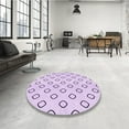 thumbnail image 4 of Ahgly Company Machine Washable Indoor Square Transitional Orchid Purple Area Rugs, 8' Square, 4 of 7