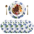 thumbnail image 5 of Ryvnso Blueberry Fruits Round Plate Mats Dining Table Placemat Set of 4 for Holiday Decoration, 5 of 7
