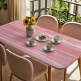 thumbnail image 3 of Pink Table Cloths for 6 Foot Rectangle Tables, Vintage Modern Abstract Art Ombre Patio Waterproof Elastic Fitted Tablecloths, Washable Rectangular Table Cover for Camping, 3 of 8