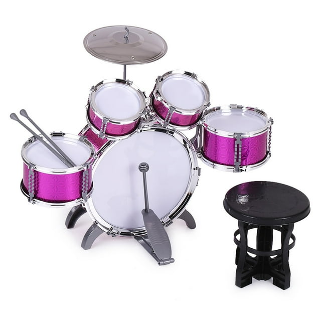 Niños Kids Drum Set Instrumento musical Juguete 5 Tambores con