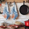 thumbnail image 6 of Coastal Whale Kitchen Towels Set of 3, Nautical Ocean Coral Blue Wooden Grain Absorbent Dish Towels for Kitchen, Microfiber Hand Towel, Quick Drying Tea Towel for Cleaning Decorative Dishcloths, 6 of 7