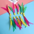thumbnail image 3 of 10 pelotas de bádminton de alta elasticidad de tres pelos, coloridas, para críquet, paletas, plumas, accesorios deportivos para fitness (color aleatorio), 3 of 7
