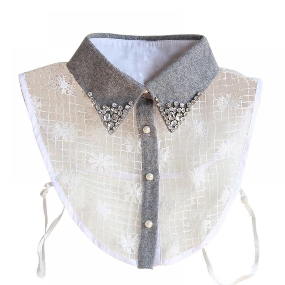 Cotton False Collar Women Ruffle Flower Detachable Shirt Sweater Fake Collar
