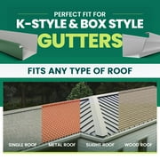 5 Waterlock DIY Micromesh Fits 5 inch K-Style and Box Gutters, Leaf Protection, Stainless Steel Mesh, White Aluminum Gutter Guard, Contractor Grade, 100 Feet