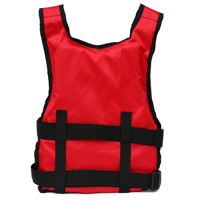 Chaleco salvavidas de flotabilidad ajustable impermeable seguridad en el agua para adultos niños rojo