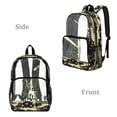 thumbnail image 2 of Whosucclay Camouflage with Deer Pattern 17 Inch Clear Backpack, Adjustable Straps Transparent Clear Backpack, Large Capacity School Bag for Preschool Middle School, 2 of 10