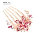 thumbnail image 7 of Limei Flower Floral Hair Combs Bridal Wedding Hair Crystal Rhinestones Women Hair Side Combs Hair Accessories for Women, 7 of 7