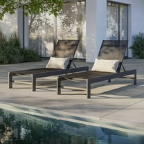 Modway Tahoe Outdoor Patio Mesh and Aluminum Chaise Lounge in Gray