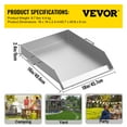 thumbnail image 6 of 18x16 Stainless Steel Griddle - Universal Flat Top BBQ Plate with Handles and Grease Groove for Camping and Parties, 6 of 10