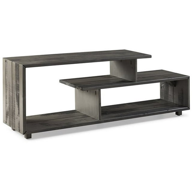 Pemberly Row Meuble TV Moderne Rustique 60 Pouces en Gris