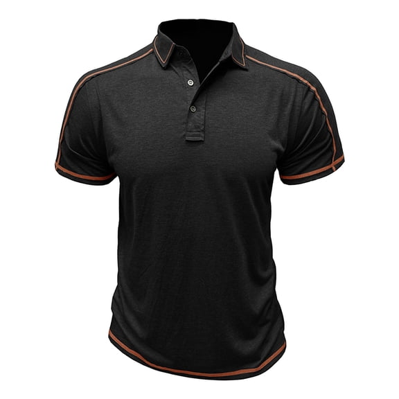 HomeGardon Mens Shirts Turn Down Collar Short Sleeve,Mens Shirts Turn Down Collar Solid Color Exercise Casual Fashion Button Lapel Short Sleeve Top,S-XXL