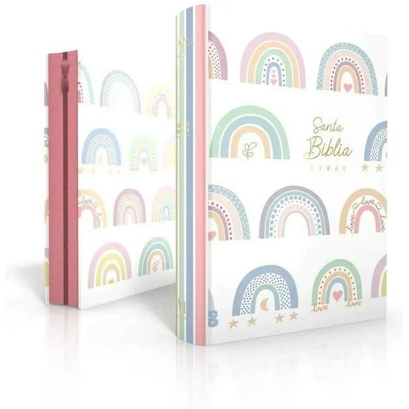 Biblia RVR 1960 Letra Grande Tamaño Manual Tapa Dura Arco Iris