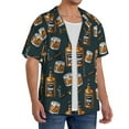 thumbnail image 2 of Yiaed Cigar Print Mens Casual Wrinkle Free Shirts Short Sleeve Button Down Summer Stretch Dress Shirt-X-Large, 2 of 5