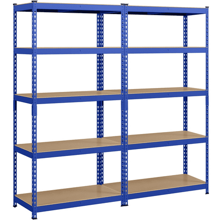 

Smile Mart 5-Shelf Boltless & Adjustable Steel Storage Shelf Unit Blue Holds up to 705 lb Per Shelf 2 Pack