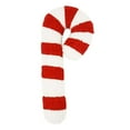 thumbnail image 5 of Soft Red and White Candy Cane Shaped Throw Pillow - Plush Christmas Decorative Cushion for Living Room or Bedroom, 5 of 6