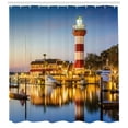 thumbnail image 3 of Ambesonne United States Shower Curtain, Hilton Head Boats, 69"Wx70"L, Multicolor, 3 of 3