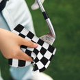 thumbnail image 4 of Golf Towels for Golf Bags For Men Women - Chessboard Checkerboard black white 24x16in Absorbent Quick Drying Golf Towel for Cleaning Golf Ball Club Golf Bag Accessories with Carabiner, 4 of 8