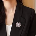 thumbnail image 4 of 2 piezas de ramillete de boda para mujer, broche de hoja de flor elegante con perlas de cristal para mujer, novia, 4 of 5