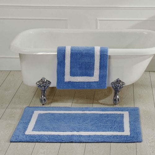 Better Trends Hotel Collection Bath Rug 20 X 60 Grey White