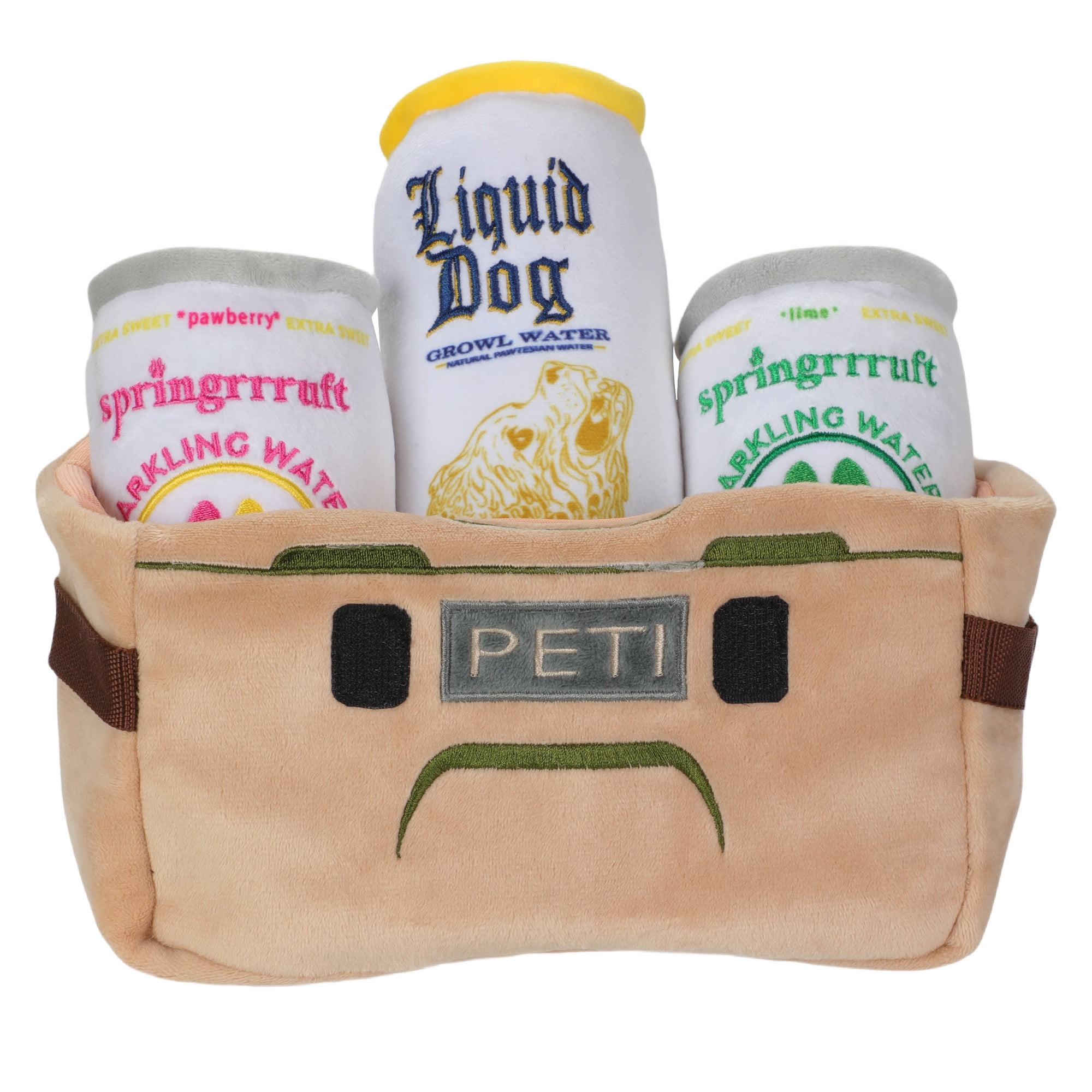 Chomp Haus Peti Cooler – Luxurious Plush Dog Toy Cooler with Premium Fabric, Embroidered Details, Holds Chomp Haus Plush Can Toys, Designer-Inspired Gift for Dogs of All Sizes & Dog Lovers