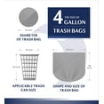 thumbnail image 3 of Small Black Trash Bags, 4 Gallon Garbage Bags, 220 Counts Strong Plastic Trash Can Liners 15 Liter for Kitchen Bathroom Office Waste Basket - Durable & Thick Trash Bag, 3 of 4