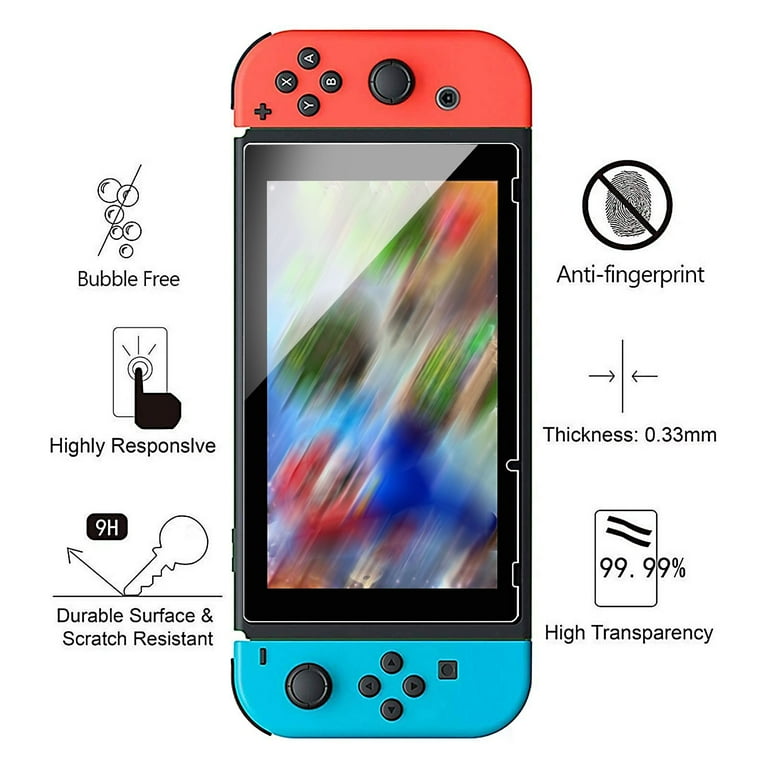 Dockable Clear Case Fit for Nintendo Switch EEEkit Clear Protective Case Cover Fit for Nintendo Switch Joy Con Controller w Tempered Glass Screen