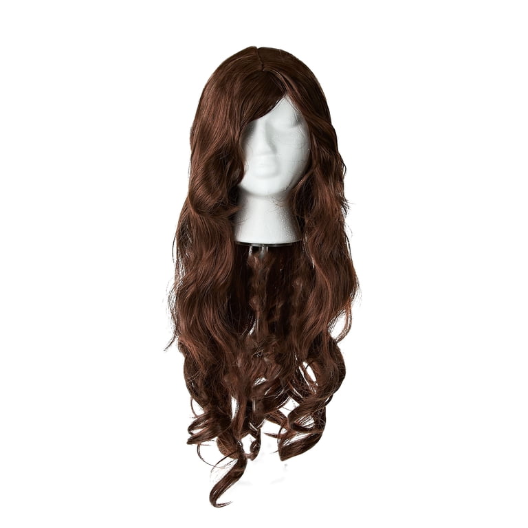 Premium Natural Long Wavy Chocolate Wig, Halloween Accessory  display picture 3