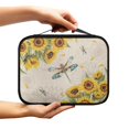 thumbnail image 2 of FKELYI Sunflower Dragonfly Print Bible Cover with Zipper Pocket PU Leater Book Cover Church Bible Bags with Handle Book Carrier Organzier Holder for Prayer Christian Study, 2 of 6