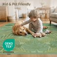 thumbnail image 4 of ODIKA 8'x10' Washable Area Rug Non-Shedding, Easy Care, Golf Koi Bug Woodland Plant Motif Sage Pond Cartoon Butter Cubicle for King Size Bedroom Under Bed, Master Suite, 4 of 7