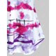 thumbnail image 4 of Más el tamaño del tinte del lazo del patrón V de encaje T cuello camisa Rosegal Camisetas tallas grandes, 4 of 5