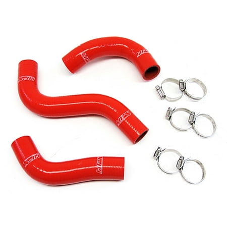 Red Silicone Radiator Hose - HPS Red Reinforced Silicone Radiator Hose Kit Coolant for Mazda 90-93 Miata