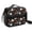 Basketball and Silhouette Black Pattern, variant on Basketball and Star Navy Pattern Bento School Insulated Lunch Bag Box with Shoulder Strap and Bottle Holder, 11" X 9.5" X 3.5"