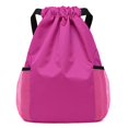 thumbnail image 2 of Mochila con bolsillo con cordón para hombre y mujer, mochila de gran capacidad con cordón para fitness y baloncesto, 2 of 5