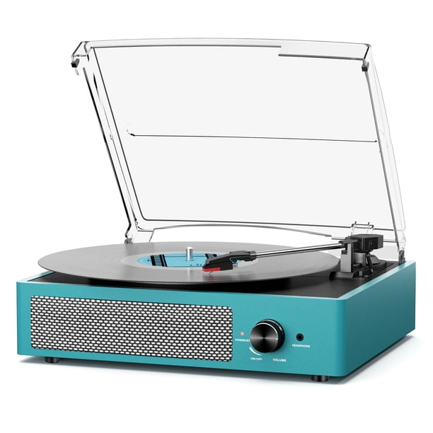 Tocadiscos cotsoco Sea Blue con Bluetooth y 2 altavoces