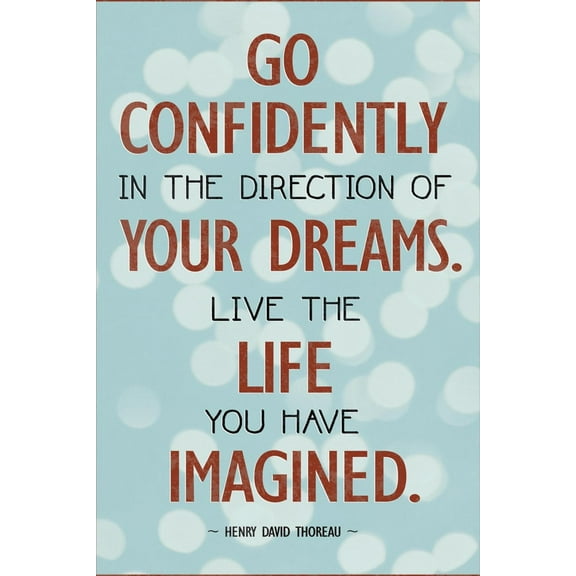 Art.com Live the Life You Have Imagined Thoreau Quote Art Print Poster Art Print, 12" x 18"