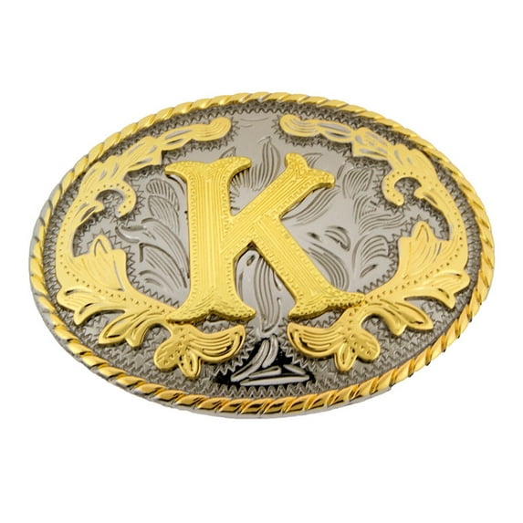 Initial K Belt buckle Letter K Multiple Styles Cowgirl Western Rodeo Men Rodeo
