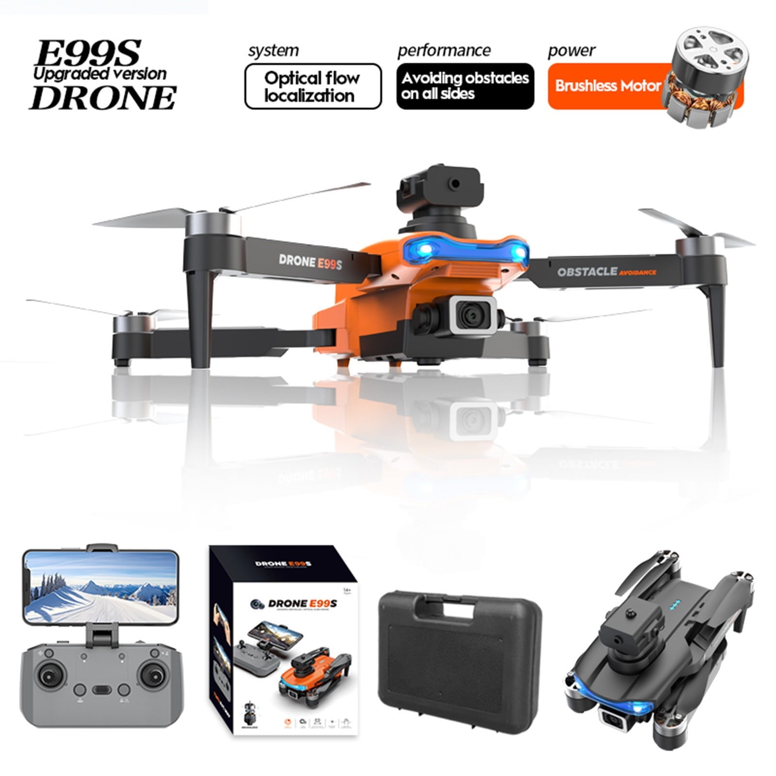 Drone with Camera, Quadcopter with Auto Return, One Click Takeoff And Landing, Folding Body, Remote Control Toys Gifts for Adults