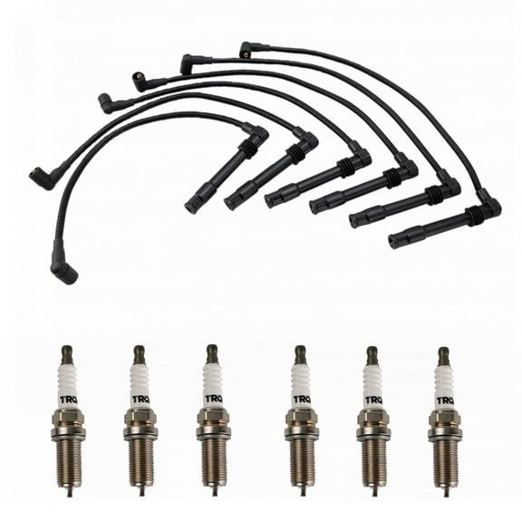 TRQ Ignition Kit Spark Plug & Wire Set For Volkswagen Passat Audi A4 A6 V6 2.8L TKA01276