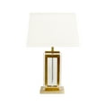 thumbnail image 3 of Pasargad Home PMT-30147 28 x 17 x 9 in. Astoria Collection Modern Metal Transparent Body Table Lamp with E27 Bulb, White & Gold, 3 of 7