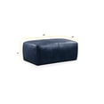 thumbnail image 6 of Poly and Bark Denver Rectangle Leather Ottoman in Midnight Blue, 6 of 9