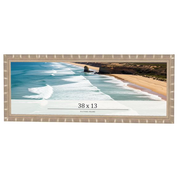 38x13 Frame Silver Real Wood Picture Frame Width 1.5 inches | Interior Frame Depth 0.5 inches |